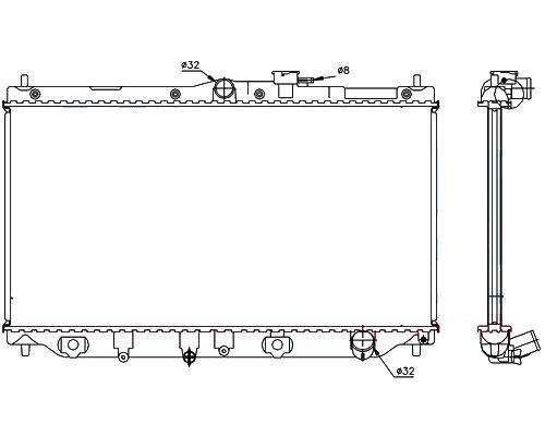Радиатор основной 1.8-2.0 M 668x350x16 тип DENSO — Kuzov